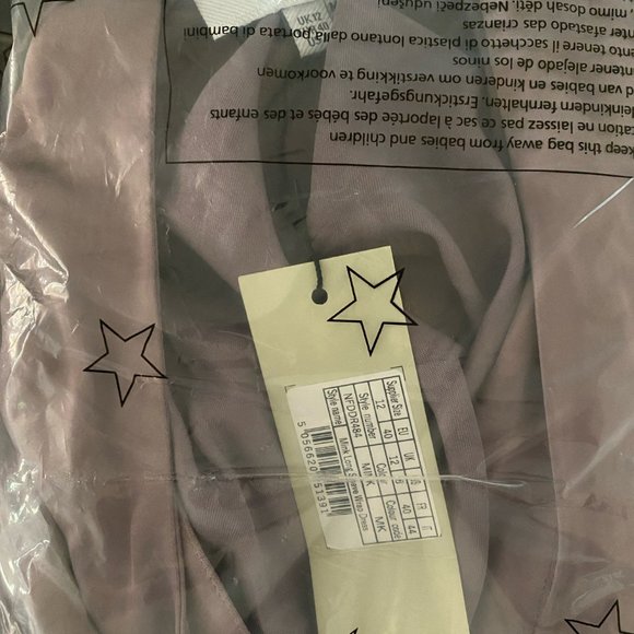 Never Fully Dressed Taupe / Mauve / Mink Satin Wrap Dress - Size 8, Mink - Picture 4 of 4